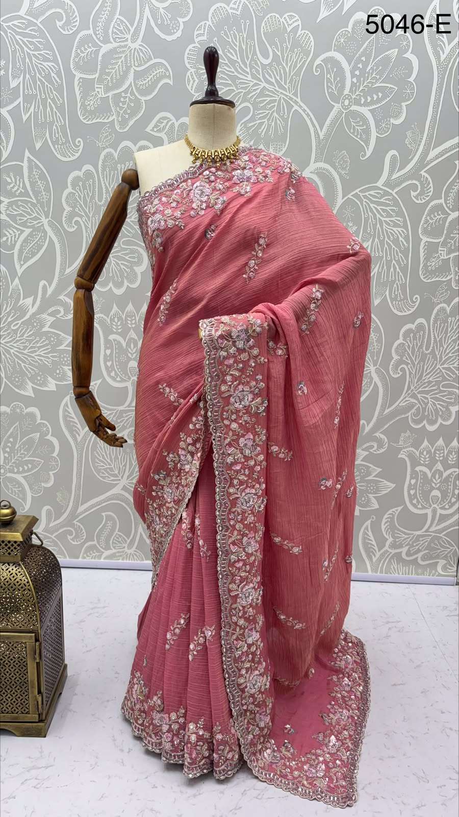  Extraordinary with Beautiful Color made of Premium Pure Bamburg fabric Wedding Saree wholesale in surat 5046